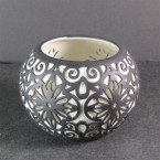 Stylys Black and White Round Porcelain Tealight Candle Holder 